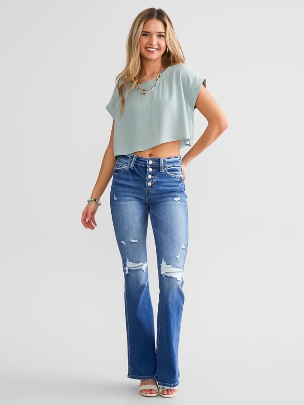 Flying Mokey High Rise Flare Stretch Jean
